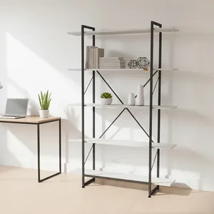 کتابخانه پنج طبقه دیزم مدل مونتاژی LIB_120×180_W