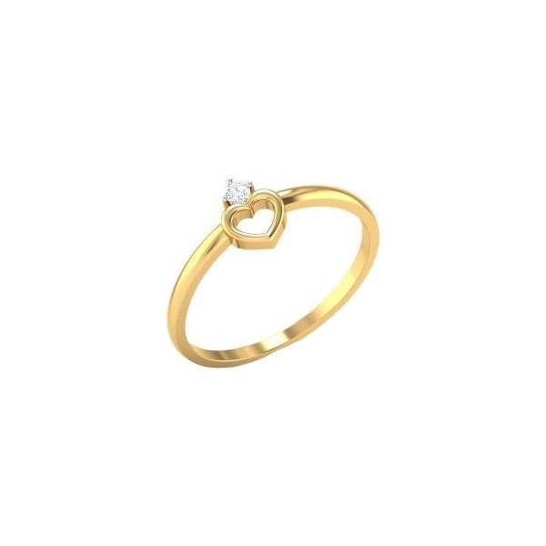 انگشتر طلا 18 عیار زنانه قیراط طرح قلب کد GH6234