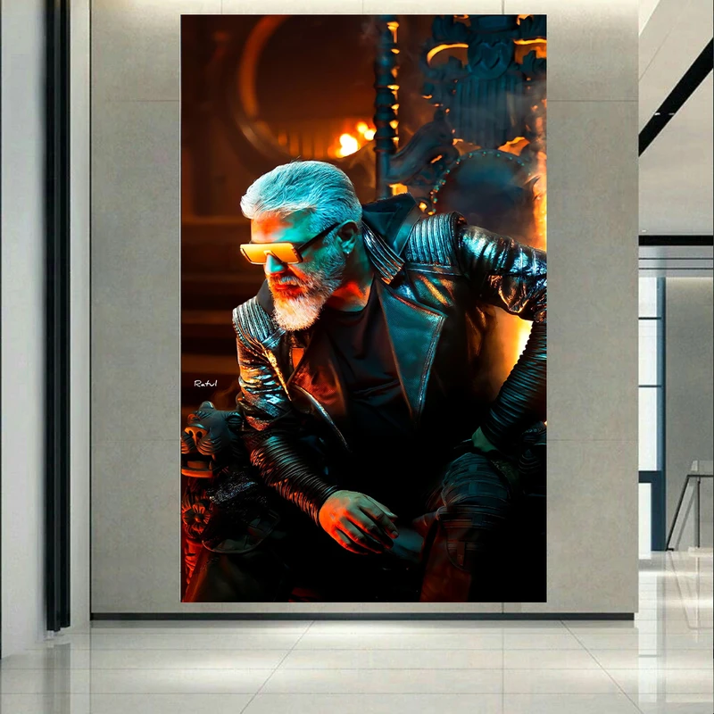 پوستر طرح آرایشگاه مردانه مدل Thala Ajith کد AR23920