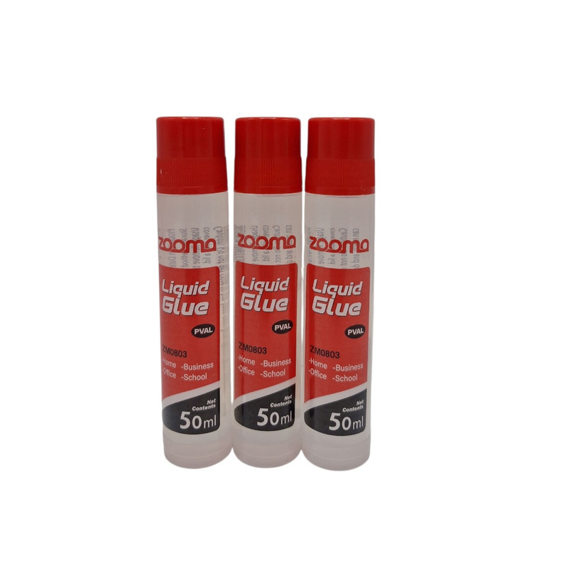 چسب مایع زوما مدل ZM0803 حجم ۵۰ میلی‌لیتر بسته ۳ عددی