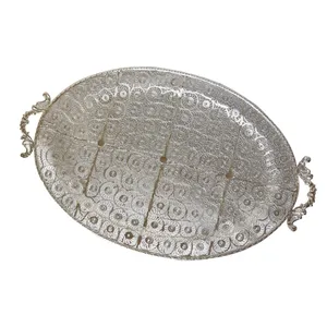 سینی ملیله کاری مدل بیضی