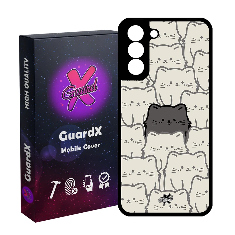 کاور گارد ایکس طرح گربه مدل Glass10545 مناسب برای گوشی موبایل سامسونگ Galaxy S21 FE