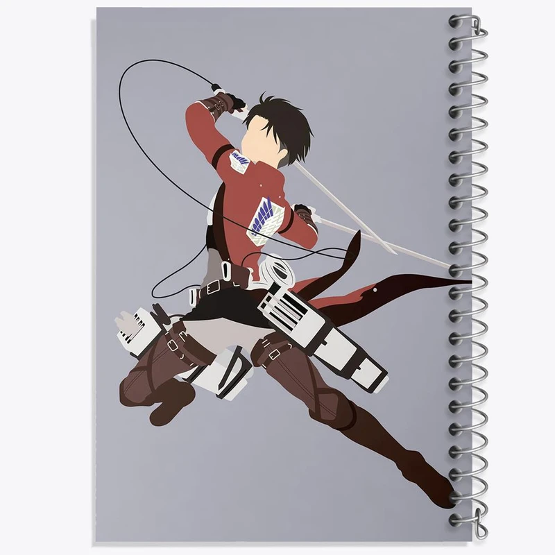 دفتر مشق 50 برگ خندالو مدل لیوای انیمه اتک آن تایتان Attack on Titan کد 18553