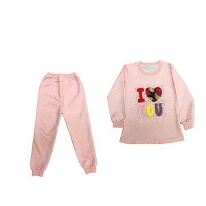 ست تی شرت و شلوار دخترانه مدل نیما کد 117