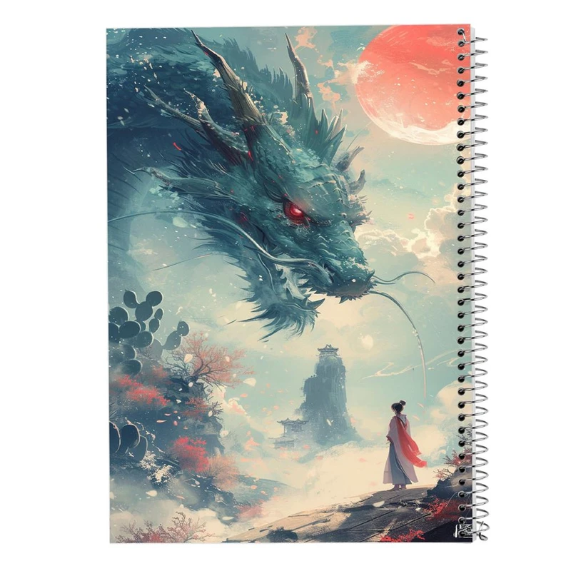 دفتر شطرنجی 50 برگ مدوپد طرح اژدها کد DF16650