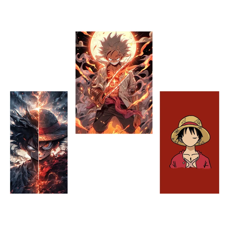 استیکر لپ تاپ و موبایل مدل انیمه طرح one piece monkey D luffy کد 860