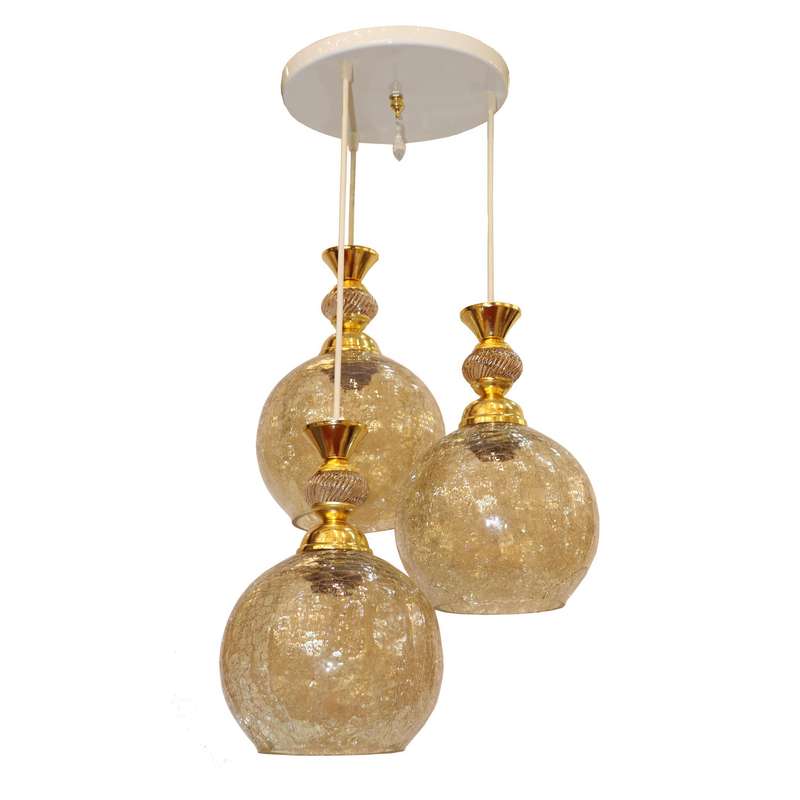 لوستر 3 شعله پلاس نور شو مدل صدف 2