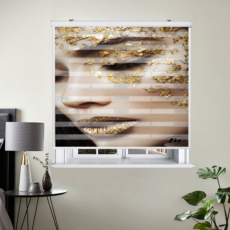 پرده زبرا زیو کد W4009 سایز 150X150 سانتی متر