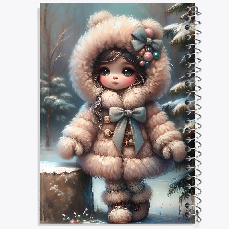 دفتر ژورنال نویسی 50 برگ خندالو مدل نقطه ای طرح دخترانه کیوت کد F7126