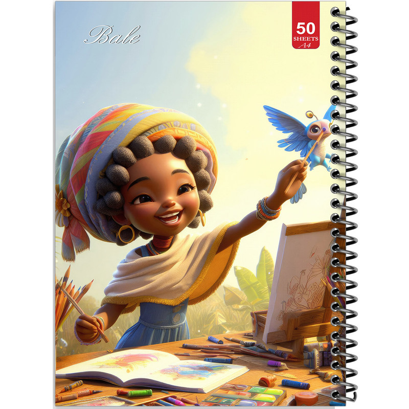 دفتر نقاشی 50 برگ انتشارات بله طرح مداد رنگی کد A4-L115