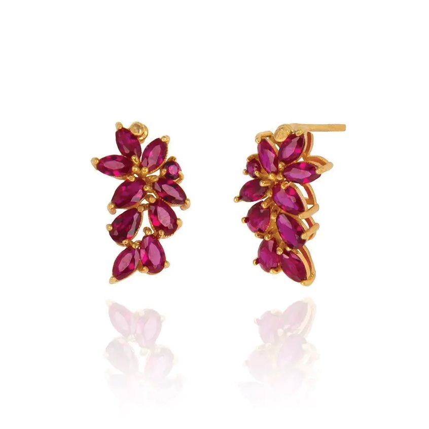 گوشواره طلا 18 عیار زنانه کاپانی مدل ke038 -  - 3