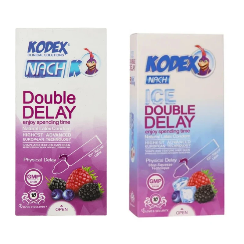 کاندوم تاخیری ناچ کدکس مدل دبل دیلی دو بسته 10 عددی