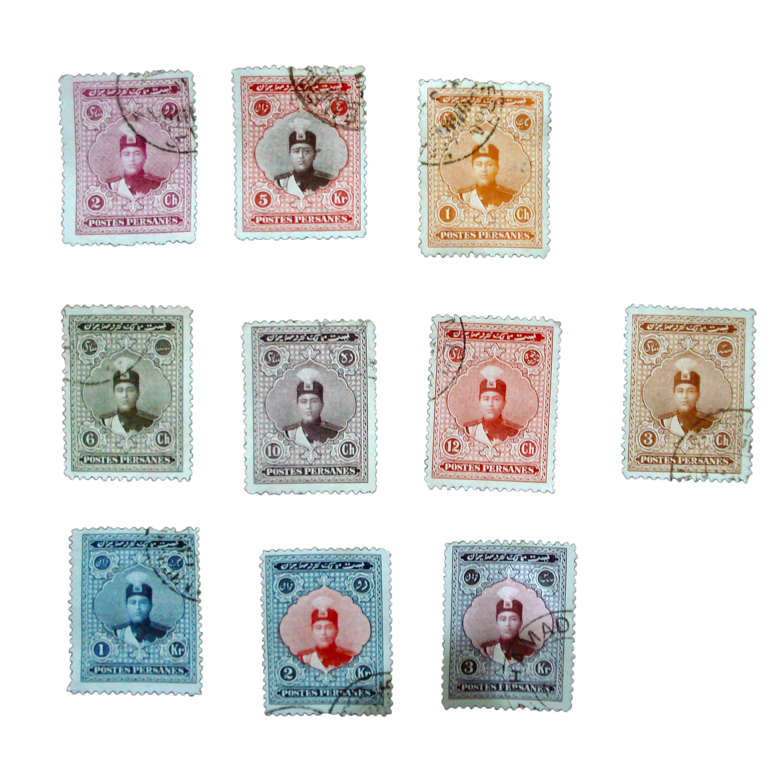 تمبر یادگاری مدل احمدی کد n-125 مجموعه 10 عددی