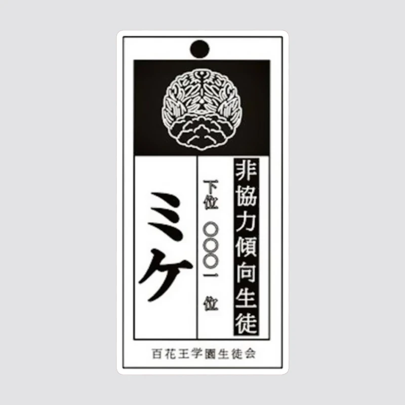 استیکر لپ تاپ پیکسل میکسل مدل انیمه kakegurui کارت مدرسه