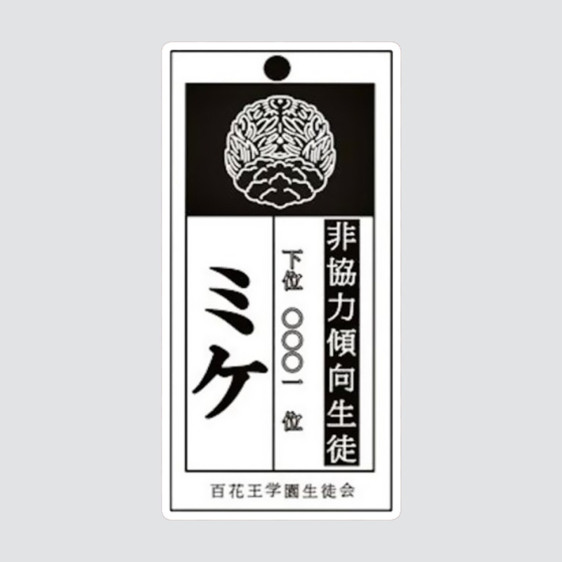 استیکر لپ تاپ پیکسل میکسل مدل انیمه kakegurui کارت مدرسه