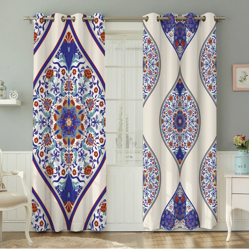 پرده نیروانا طرح   سنتی مدل هازان کد 4410 سایز 140×280 سانتی متر