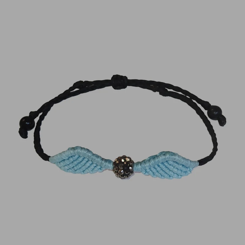 دستبند بافت زنانه مدل بال فرشته کد 09