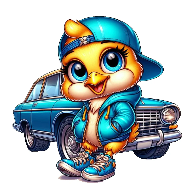 استیکر پارچه و لباس پاد آفرین مدل جوجه کارتونی کد 239