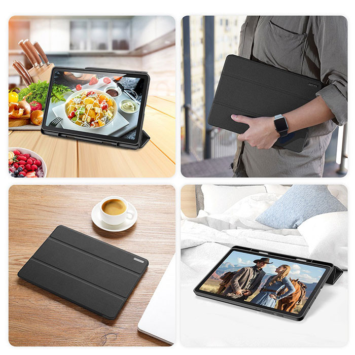 کیف کلاسوری دوکس دوکیس مدل Tri-Fold مناسب برای تبلت سامسونگ Galaxy Tab S6 Lite