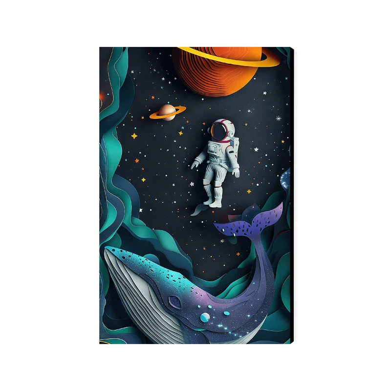 تابلو شاسی عرش مدل فانتزی طرح هنری فضانورد کد As4619