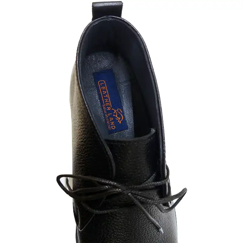 نیم بوت زنانه سرزمین چرم مدل 5251 رنگ مشکی