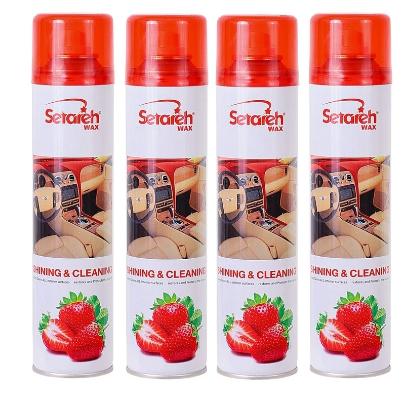 اسپری داشبورد خودرو واکس ستاره مدل S حجم 300 میلی لیتر بسته 4 عددی