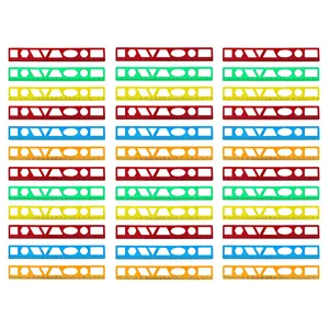 خط‌کش 20 سانتی‌متری مدل ژله ای اشکال هندسی بسته ۳۶ عددی