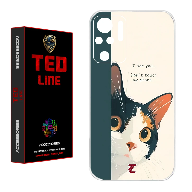 کاور تدلاین طرح گربه کد 1222 مناسب برای گوشی موبایل شیائومی Redmi Note 10 4G / Note 10S / Poco M5S