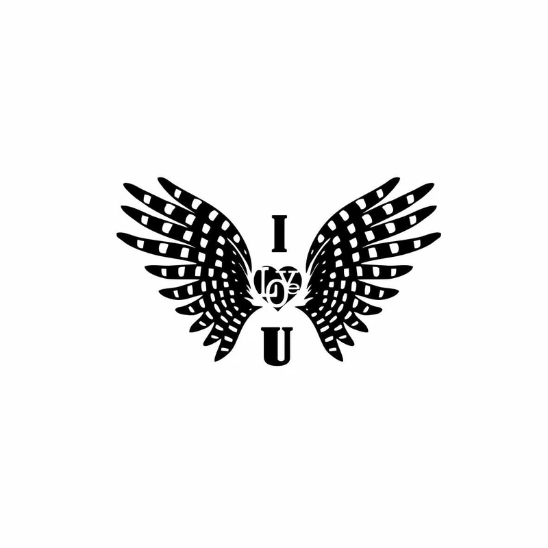 برچسب بدنه خودرو رادیانس طرح I Love کد B75