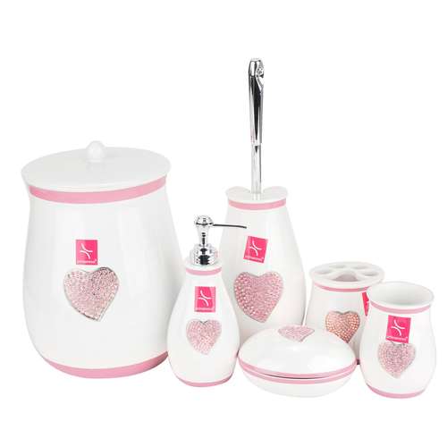 ست سرویس بهداشتی 6 پارچه پریمانوا مدل Heart