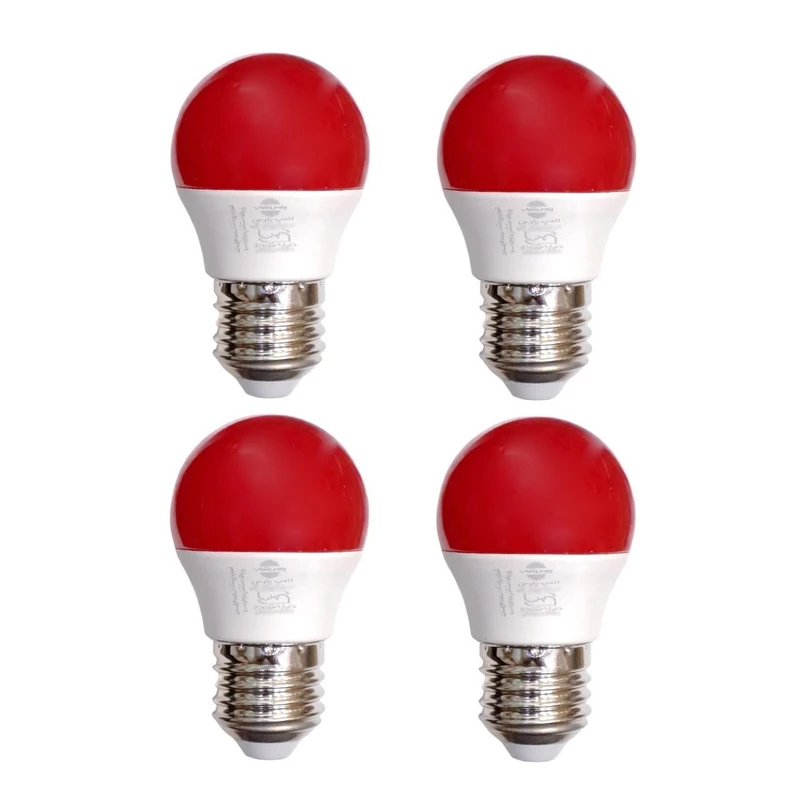 لامپ ال ای دی 3 وات پارس شهاب مدل رنگی پایه E27 مجموعه 4 عددی