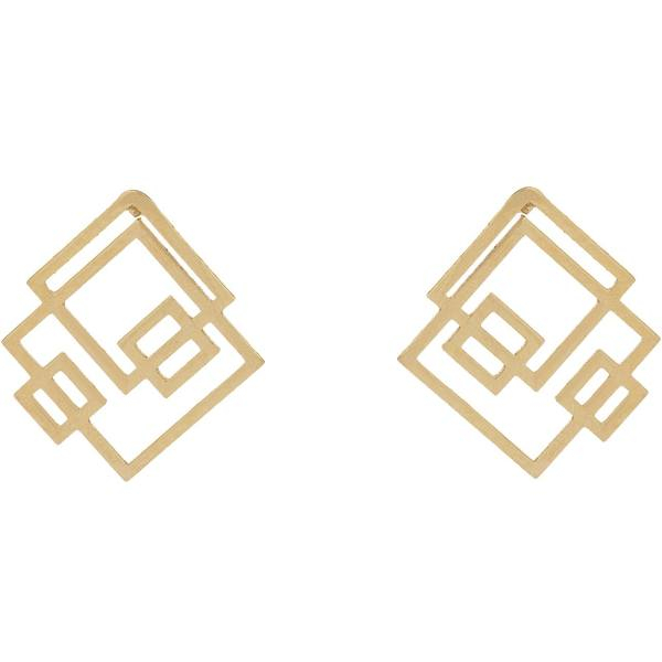 گوشواره طلا 18 عیار زنانه کانیار گالری کد GOA74