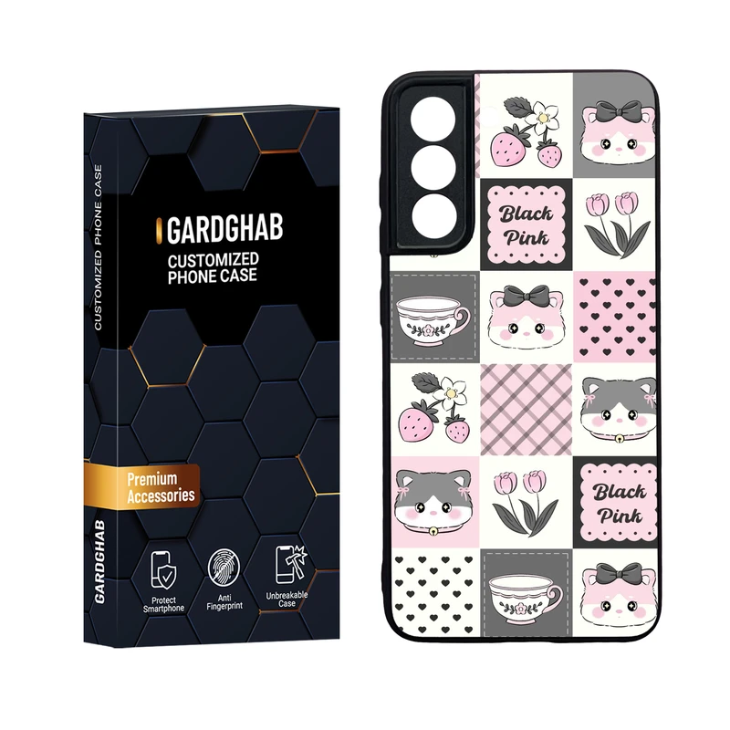 کاور گارد قاب مدل دور ژله ای پشت گلس دخترانه مناسب برای گوشی موبایل سامسونگ Galaxy S21 FE