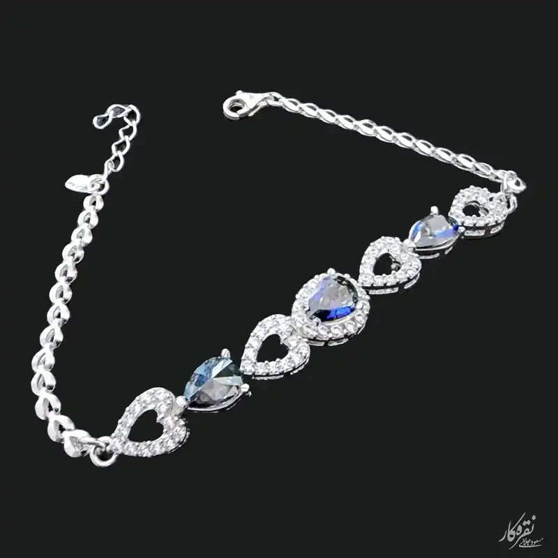 دستبند نقره زنانه مسعود جلالی نقره کار مدل 30666