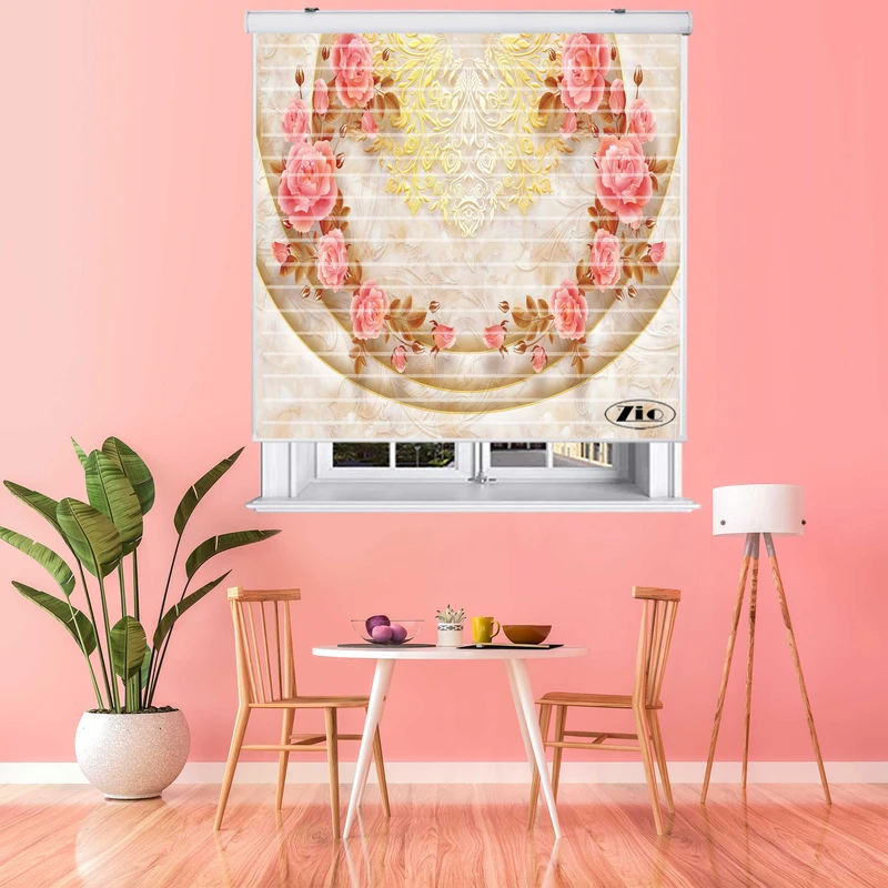 پرده زبرا زیو مدل سیلوئت 3D1179 سایز 150x150 سانتی متر