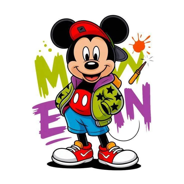 استیکر پارچه و لباس پاد آفرین مدل میکی موس کد 164