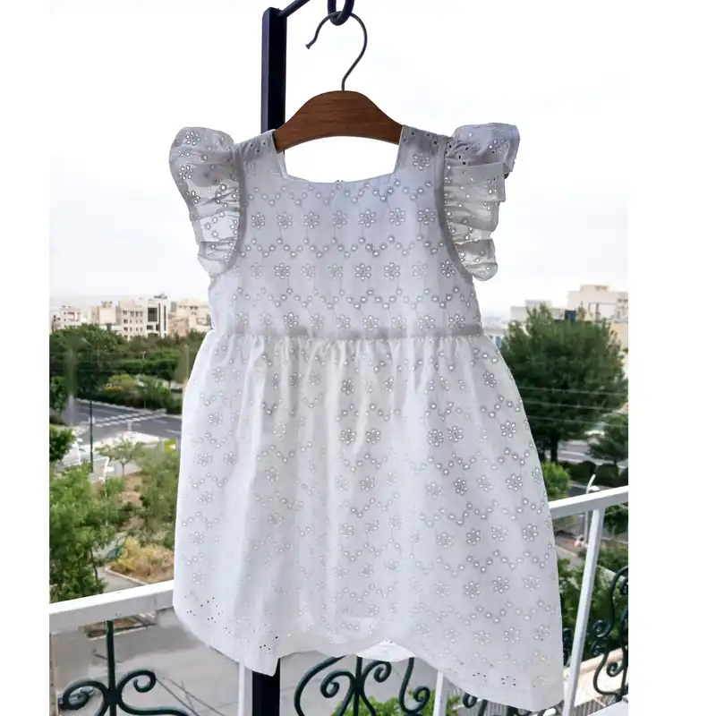 پیراهن دخترانه مدل خامه دوزی کد sh28