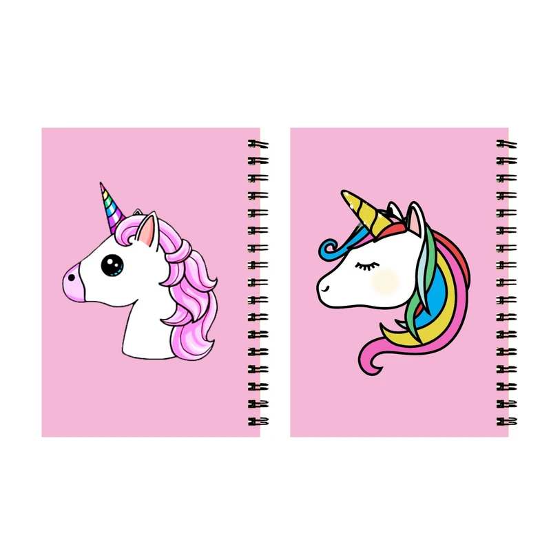 دفتر مشق 60 برگ طرح یونیکورن کد 10 بسته 2 عددی