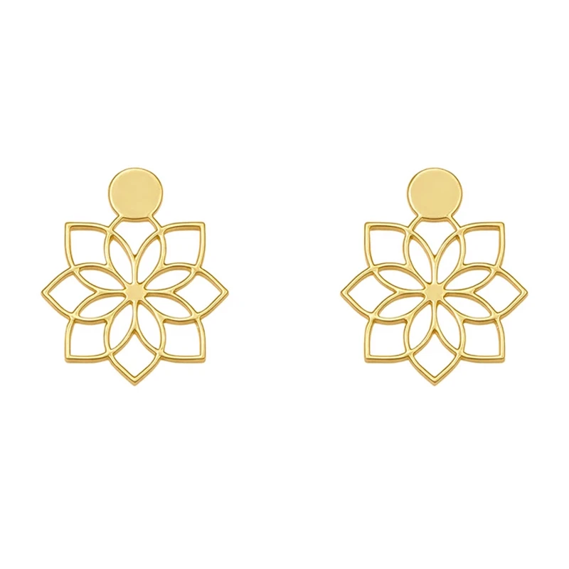گوشواره میخی طلا 18 عیار زنانه نیکان گلد مدل NK 5689