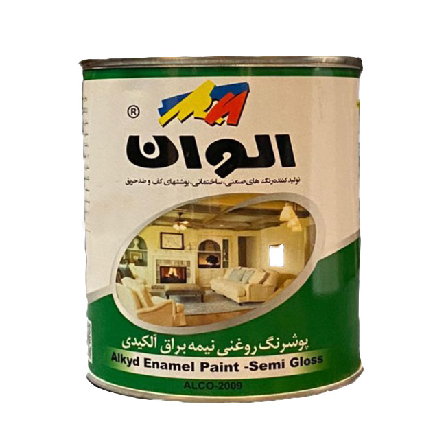 رنگ روغنی آلکیدی قرمز تیره الوان کد 147 حجم 1000 میلی‌لیتر 