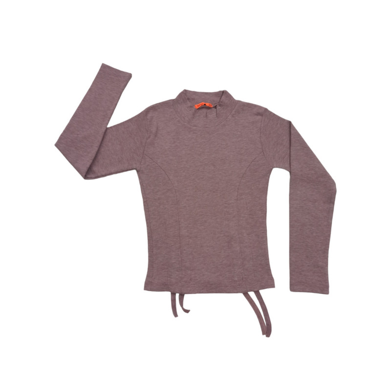 بلوز آستین بلند زنانه مدل گت دار رنگ ارکیده