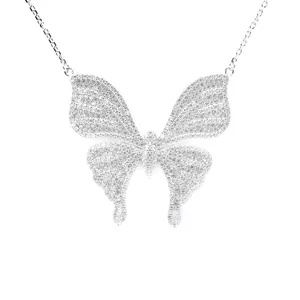 گردنبند نقره زنانه مدل Butterfly- 001