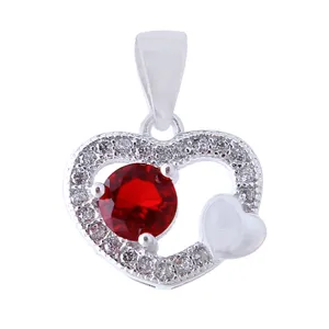 آویز گردنبند نقره زنانه بازرگانی میلادی مدل قلب کد PKR_159