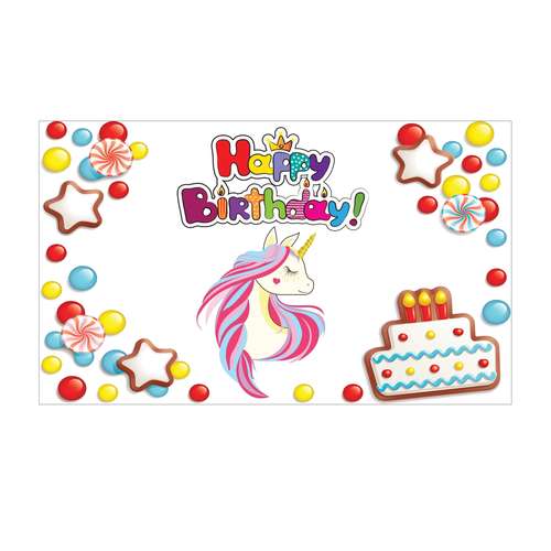 بنر تم تولد طرح اسب تک شاخ کد B-SED_3478