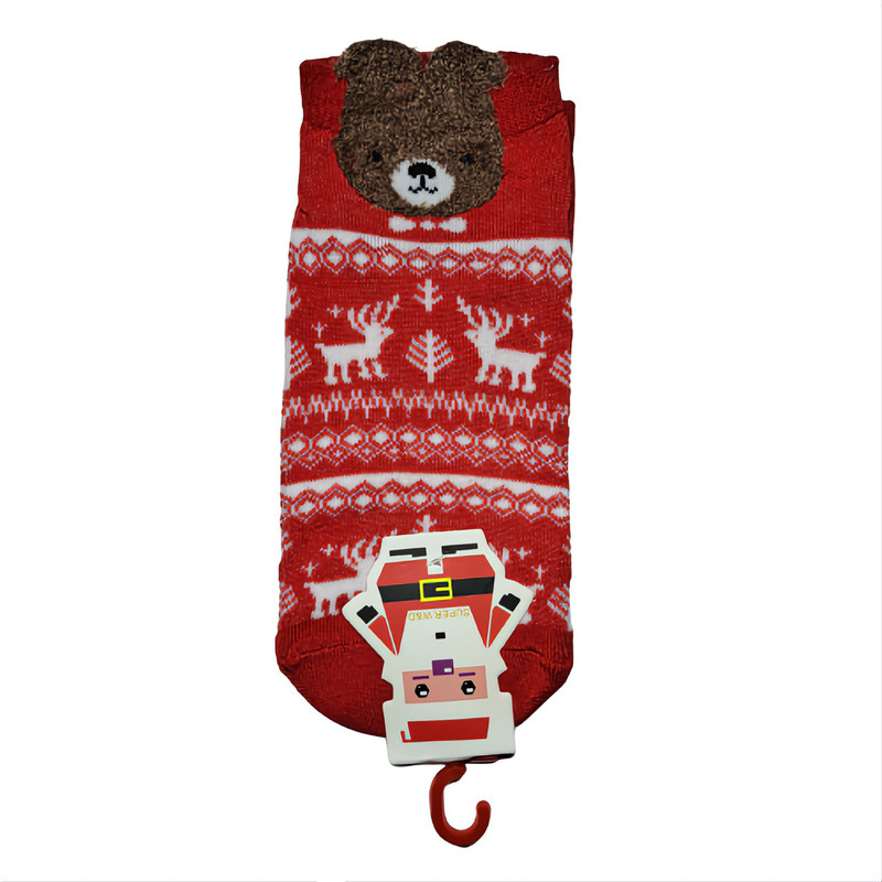 جوراب ساق کوتاه بچگانه مدل Winter bear