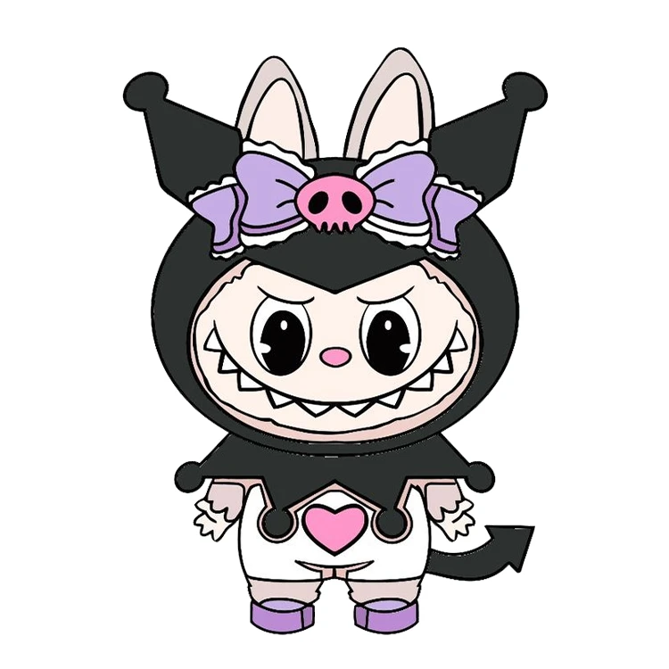 استیکر پارچه و لباس پاد آفرین مدل عروسک لبوبو کد S1144