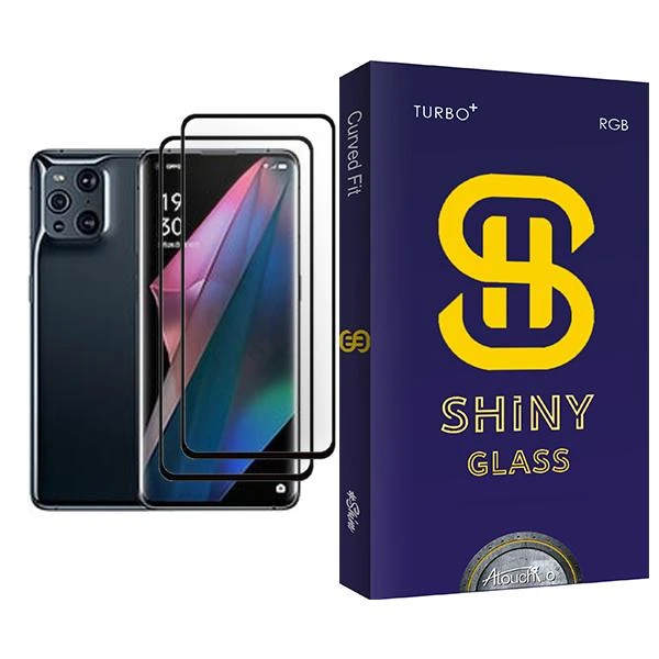 محافظ صفحه نمایش آتوچبو مدل Shiny Glass MIX002 مناسب برای گوشی موبایل اوپو Find X3 Pro بسته دو عددی
