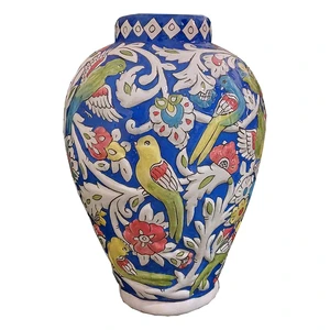 گلدان سرامیکی مدل گل و مرغ