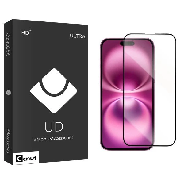 محافظ صفحه نمایش شیشه ای کوکونات مدل UDB مناسب برای گوشی موبایل اپل iPhone 16 plus