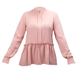 بلوز آستین بلند زنانه برنس مدل پروا رنگ گلبهی